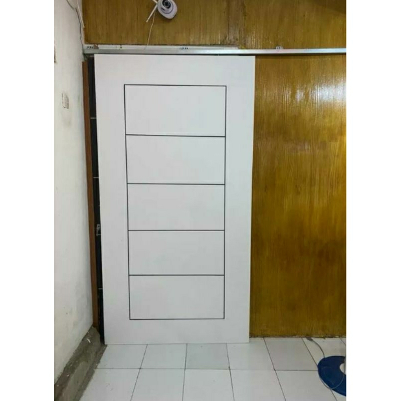 Jual PINTU GESER (HMR / HDF) / PINTU SLIDING SATU SET DAUN PINTU + REL ...