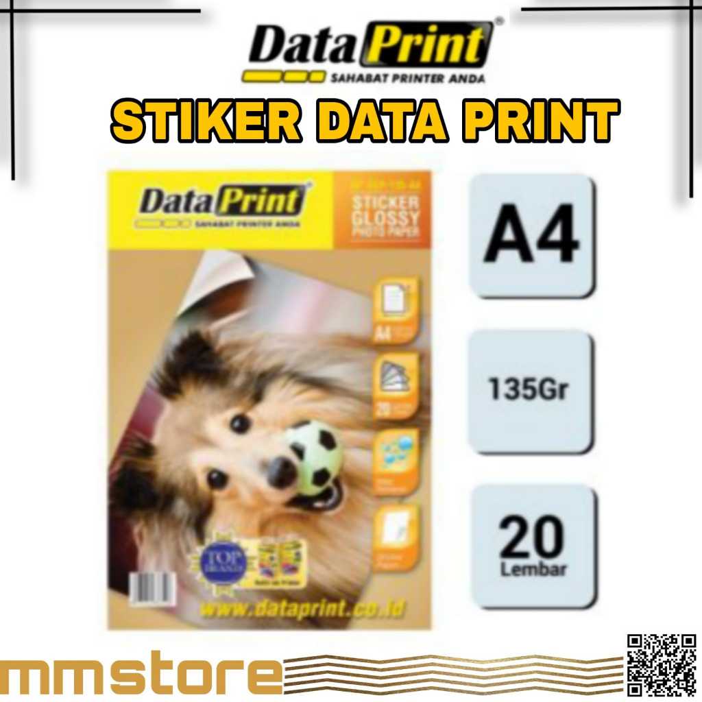 Jual Data Print Glossy Sticker Photo Paper A4 135 gsm 20 Sheets ...