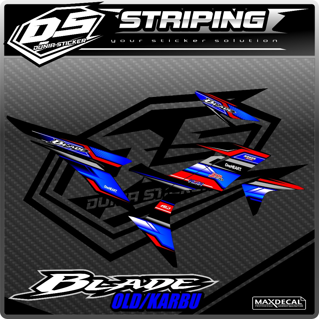 Jual 03 STICKER STRIPING MOTOR HONDA BLADE 110 KARBU VARIASI TERBARU ...