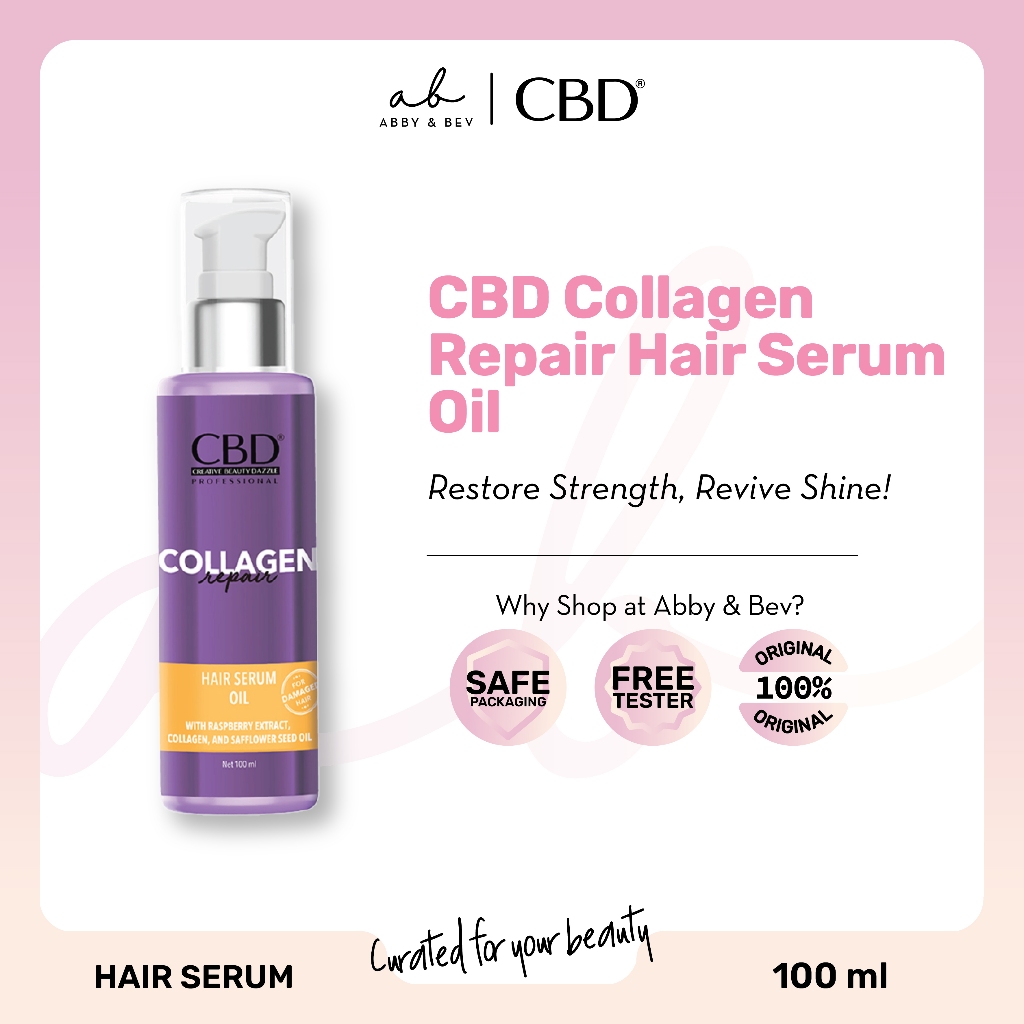 Jual AB - CBD Collagen Repair Hair Serum Oil [100ml]/ Serum Rambut ...