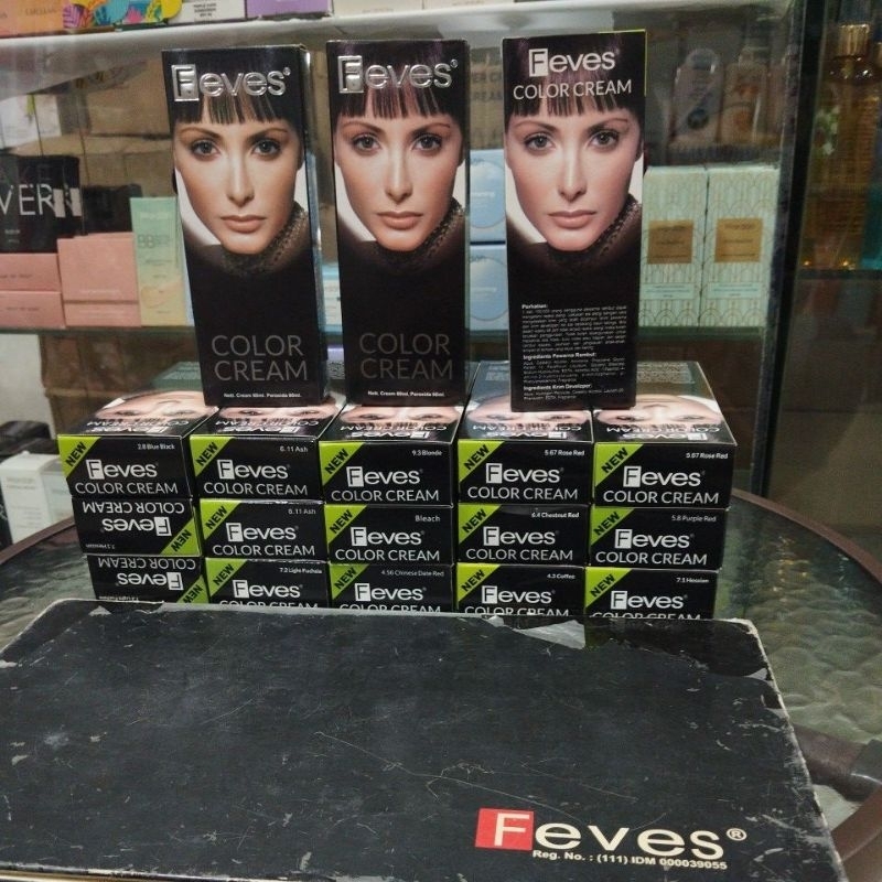 Jual FEVES COLOR CREAM CAT RAMBUT FEVES | Shopee Indonesia