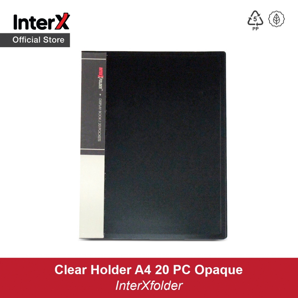 Jual InterX Folder Clear Holder 20 Lembar F4 - Document Keeper / Map ...