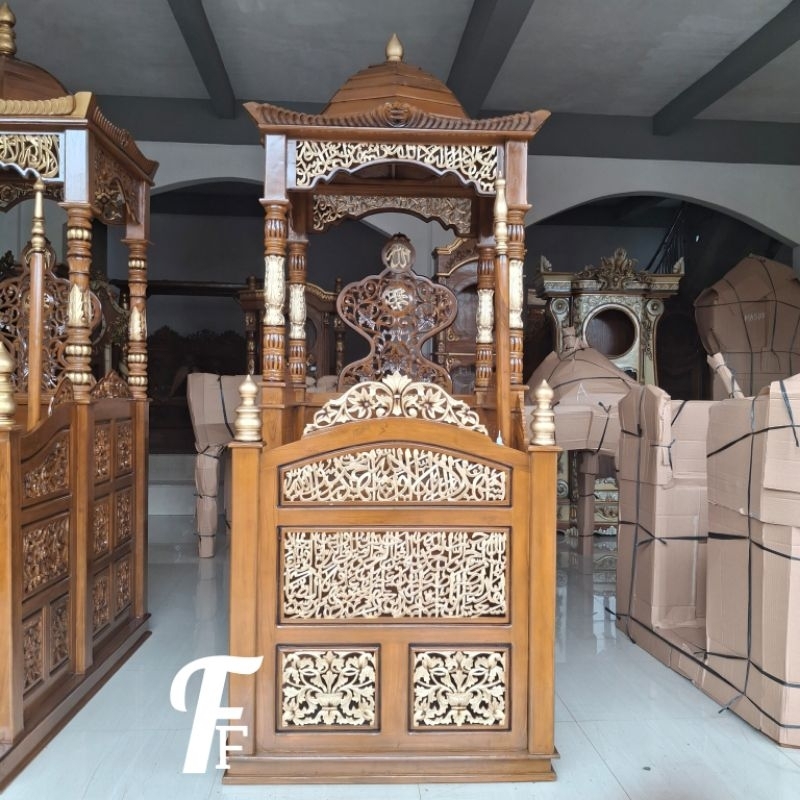 Jual mimbar masjid khutbah kayu jati | Shopee Indonesia