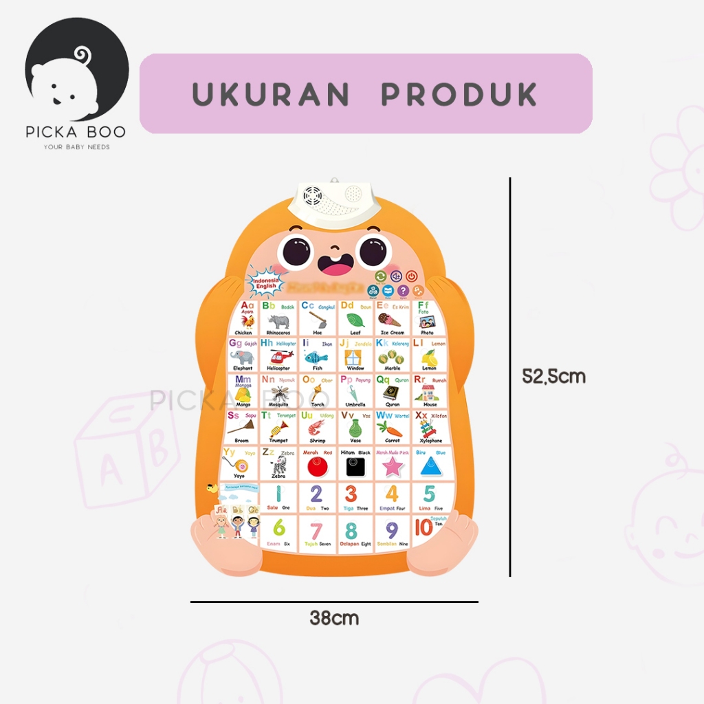 Jual PICKA BOO Poster Edukasi Anak Poster Edukasi Suara Poster Nempel ...