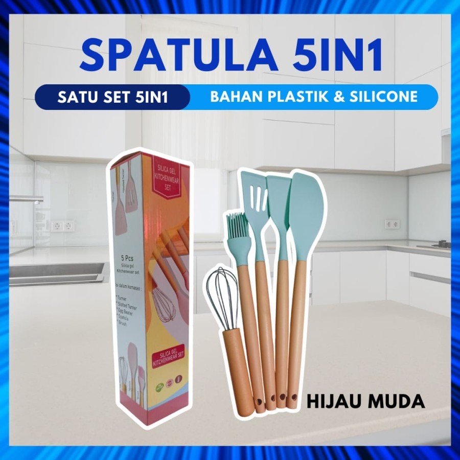 Jual Kitchen Tool Set 5 Pcs Alat Masak Sutil SET Utensil Silicone Set ...
