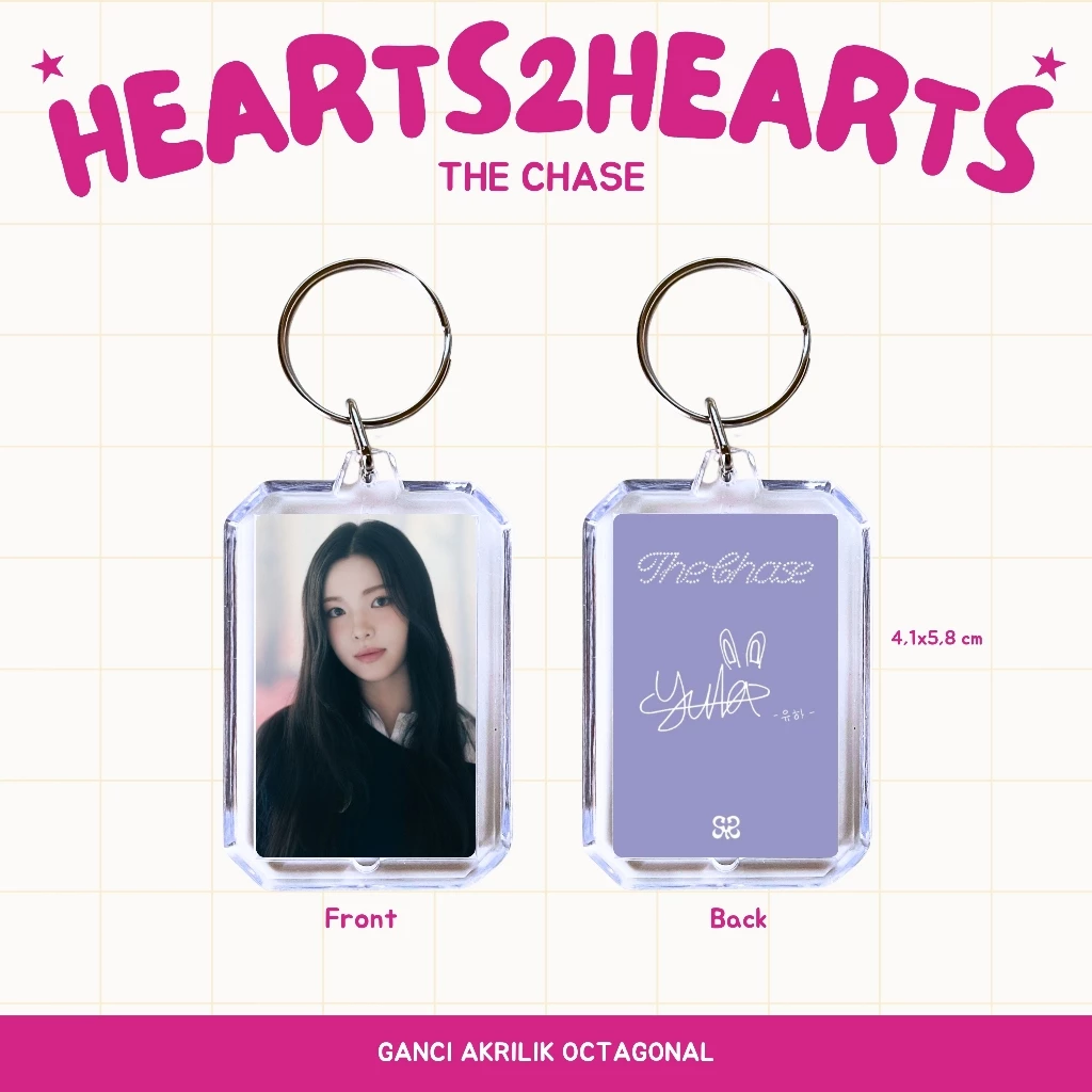 Ganci Akrilik Gantungan Kunci Hearts2Hearts dan Aksesori Lucu