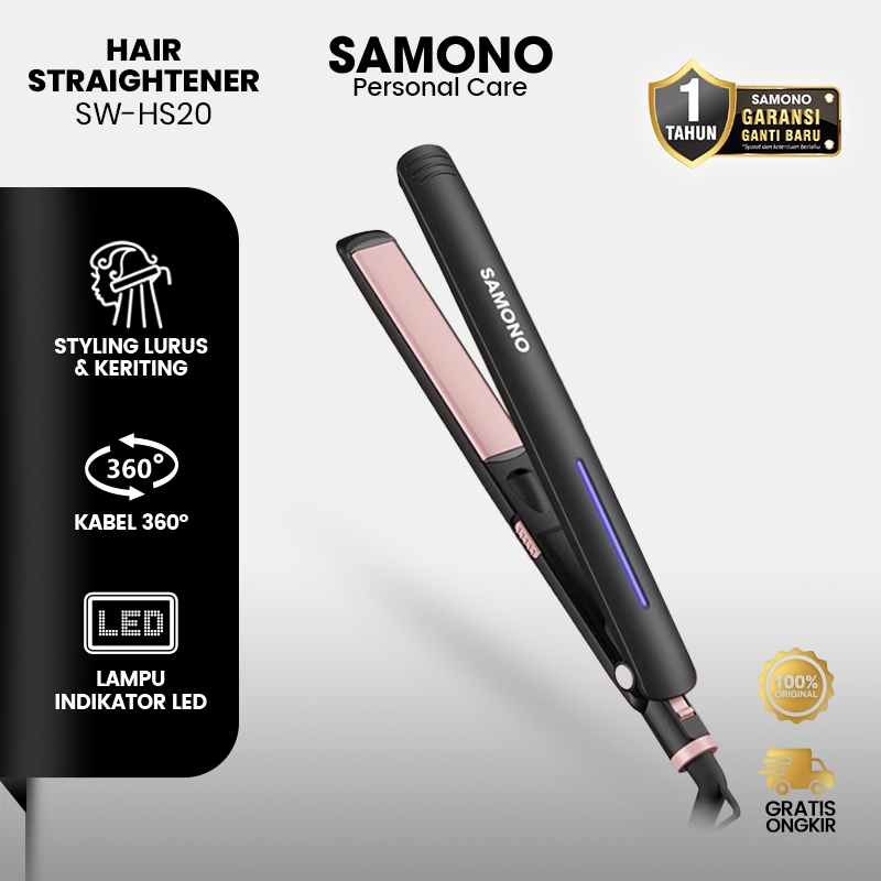 Jual SAMONO Catokan Rambut Lurus dan Keriting LED Indikator SW-HS20 ...
