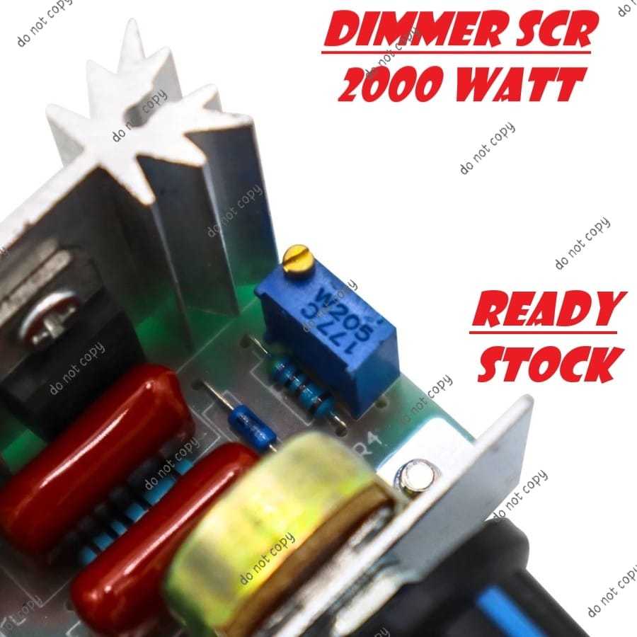 Jual Dimmer 2000W Regulator Voltage 220V AC Motor Speed Controller PWM ...