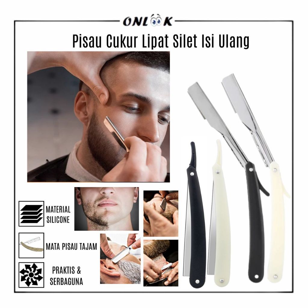Jual Pisau Cukur Lipat Foldable Shaver Multifungsi Alat Cukur Rambut ...