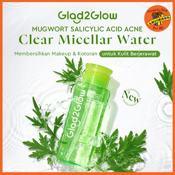 GLAD2GLOW Micellar Water All Varian Cherry Blossom Micellar Water Mugwort Tremella Yuja Vit C