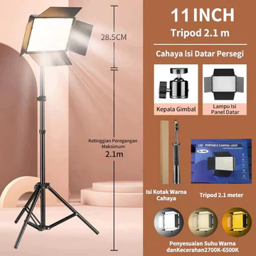 KAIY 17 Lampu Fotografi Lampu LED Video Light With Tripiod 11 Ringlight Lampu Foto Produk Live