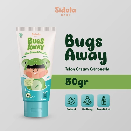Sidola Baby Bugs Away Telon Cream Citronella dengan proteksi serangga