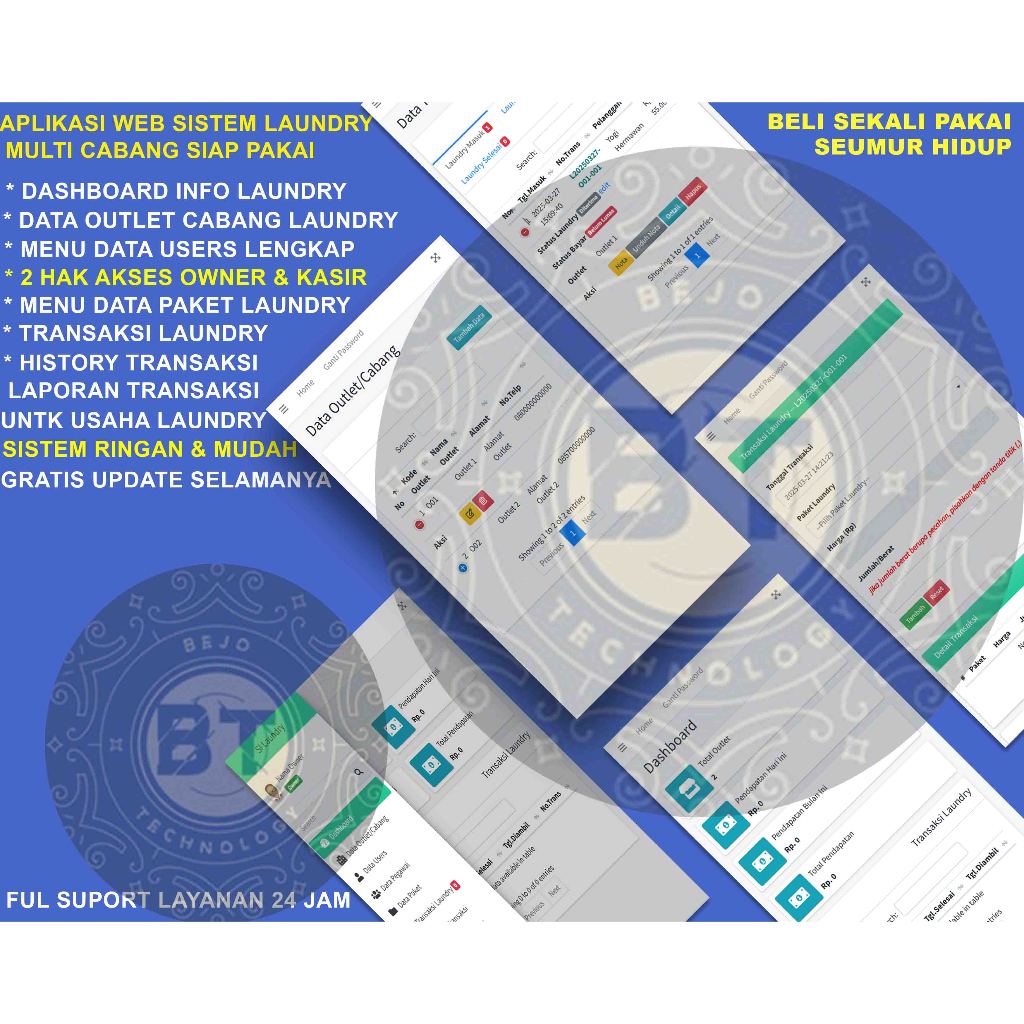 Jual APLIKASI WEB SOURCE CODE LAUNDRY MULTI TOKO MULTI CABANG LENGKAP ...