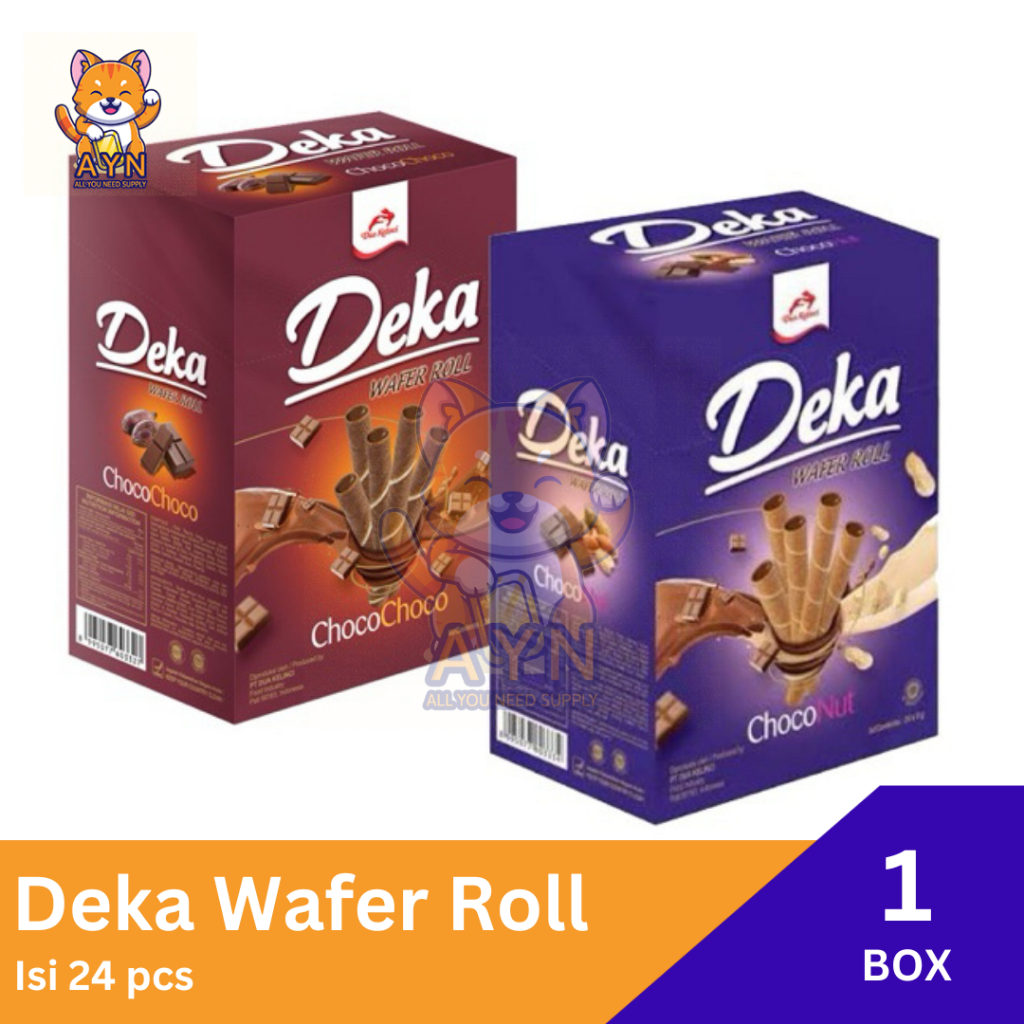 Jual Deka Wafer Roll Choco Choco | Choco Nut 7 gr [ 1 box isi 24 pcs ...