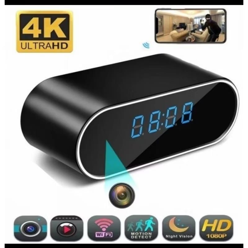 Jual Spy Cam Jam Digital Webcam Clock CCTV FHD 1080P Wifi Smart Net ...
