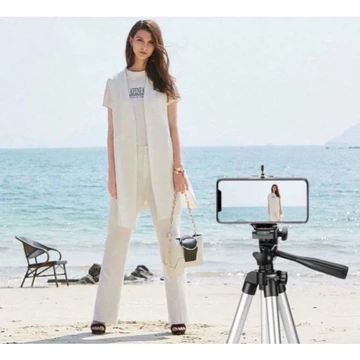 Tripod 3110 100 Untuk HandPhone Dan Kamera Free Holder U Dan Sarung Tripod Tinggi 1 Meter
