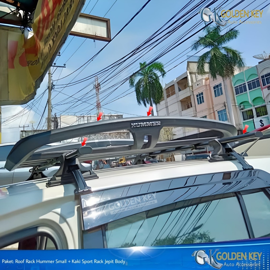 Jual PAKET Roof Rack Hummer Small + Kaki Sport Rack Jepit Body Rak ...