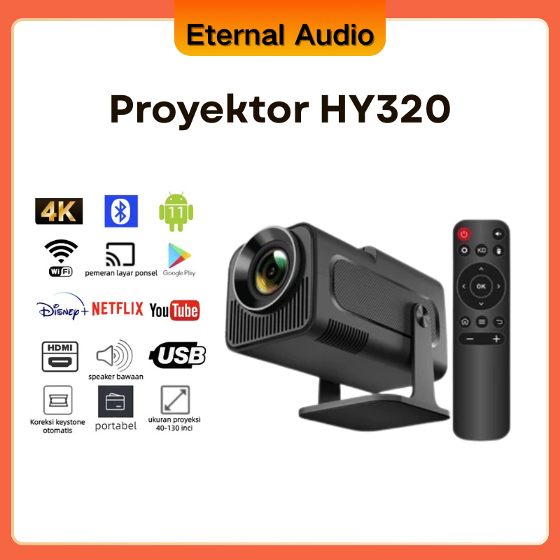 Jual HY320 Pro/HY320/HY320mini Smart Projector 10000 Lumens Wifi ...