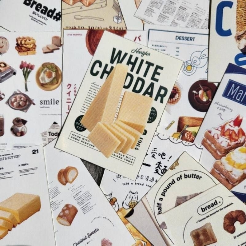 Jual [MIN ORDER 8K] 16pcs/pack AESTHETIC FOOD STICKER / AESTHETIC BREAD ...