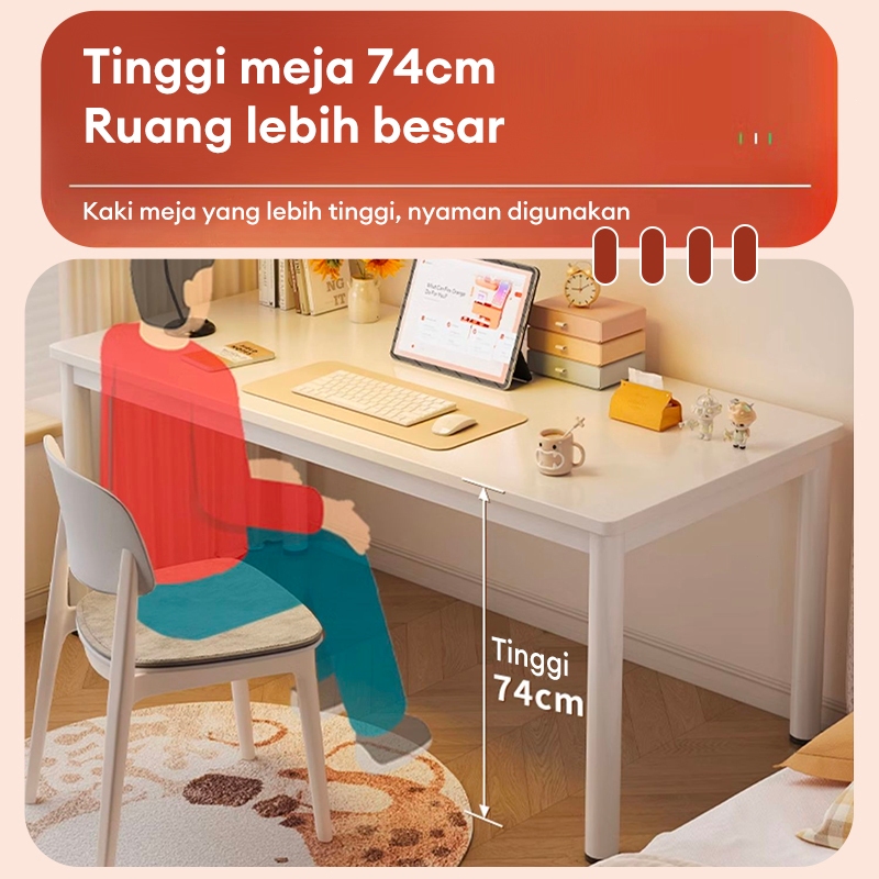 Jual IRONROOT Meja Belajar Aesthetic Meja Kerja Minimalis Meja Kantor ...