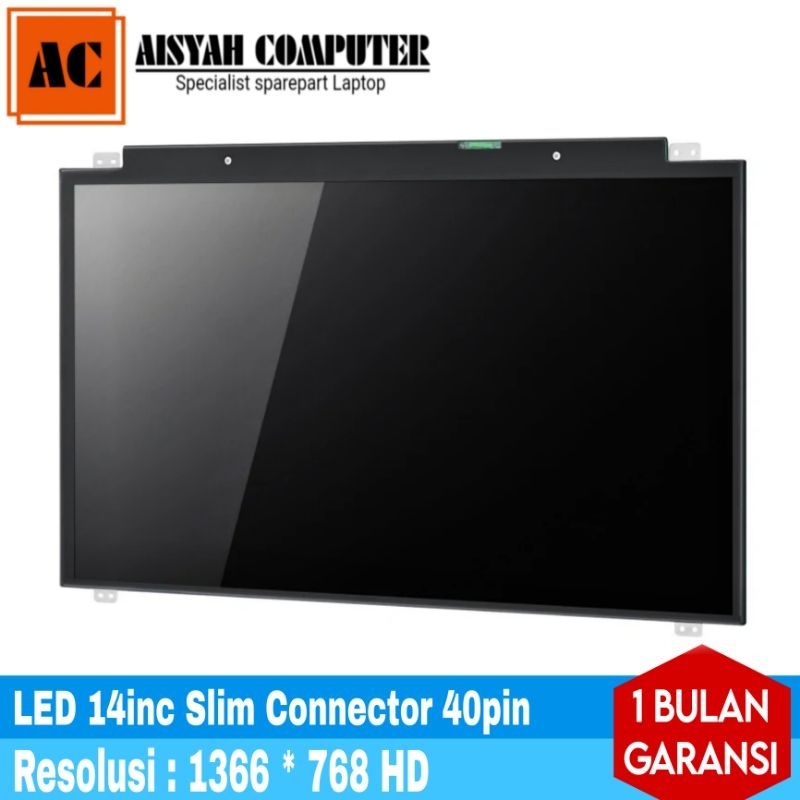 Schermo LCD 14 Pollici Per Laptop - WXGA HD (1366x768) - LED 40 Pin - Compatibile Con LTN140AT27, LTN140AT28, LTN140AT27-L01