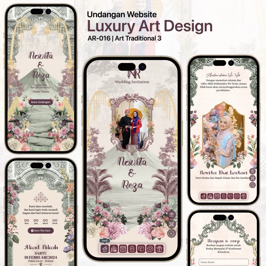 AR-016 | Undangan Digital Website Luxury Art Traditional 3 - Undangan Web