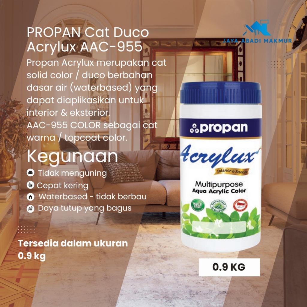 Jual Propan Acrylux AAC 955 0.9 kg / Cat Duco Waterbased / Warna Ready ...