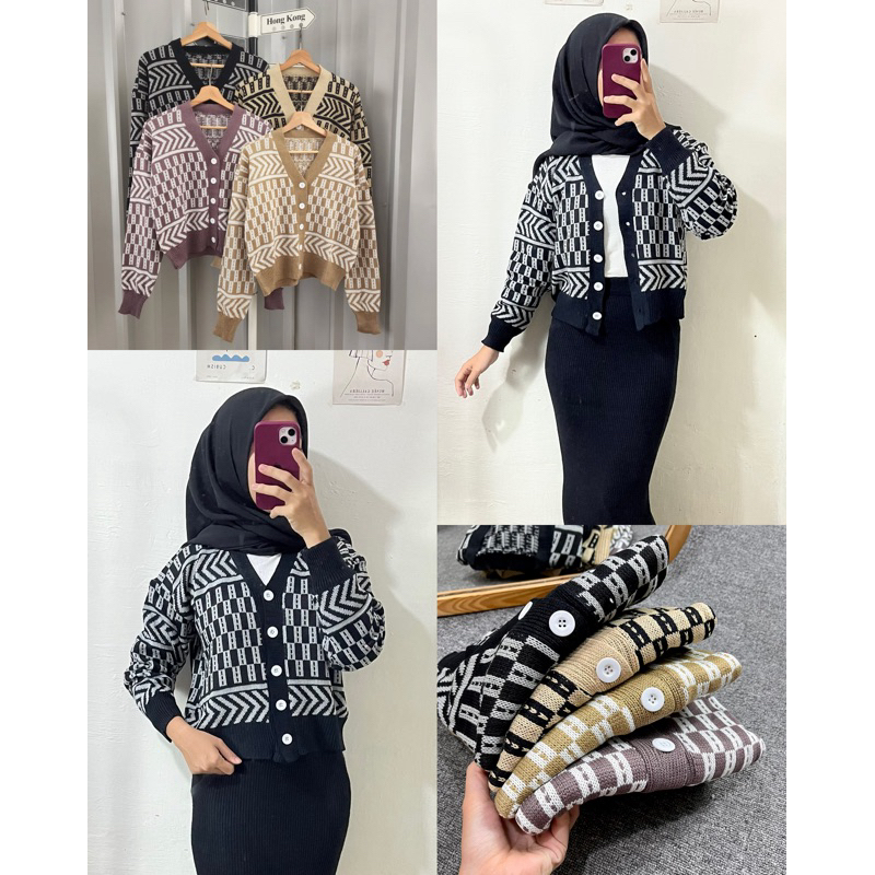 Jual CARDIGAN RAJUT SWEET ARROW || CARDIGAN RAJUT MOTIF || CARDIGAN ...