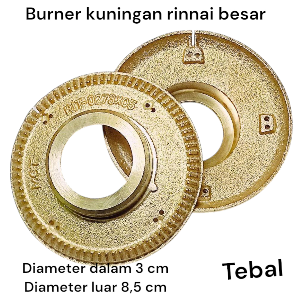 Burner Kuningan Kompor Gas Rinnai Kecil Premium Tebal Murah Anti Karat