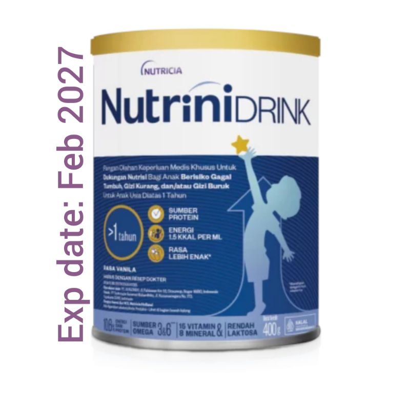 Jual Nutricia Nutrinidrink Powder Vanila 400 g Kemasan Baru | Shopee ...