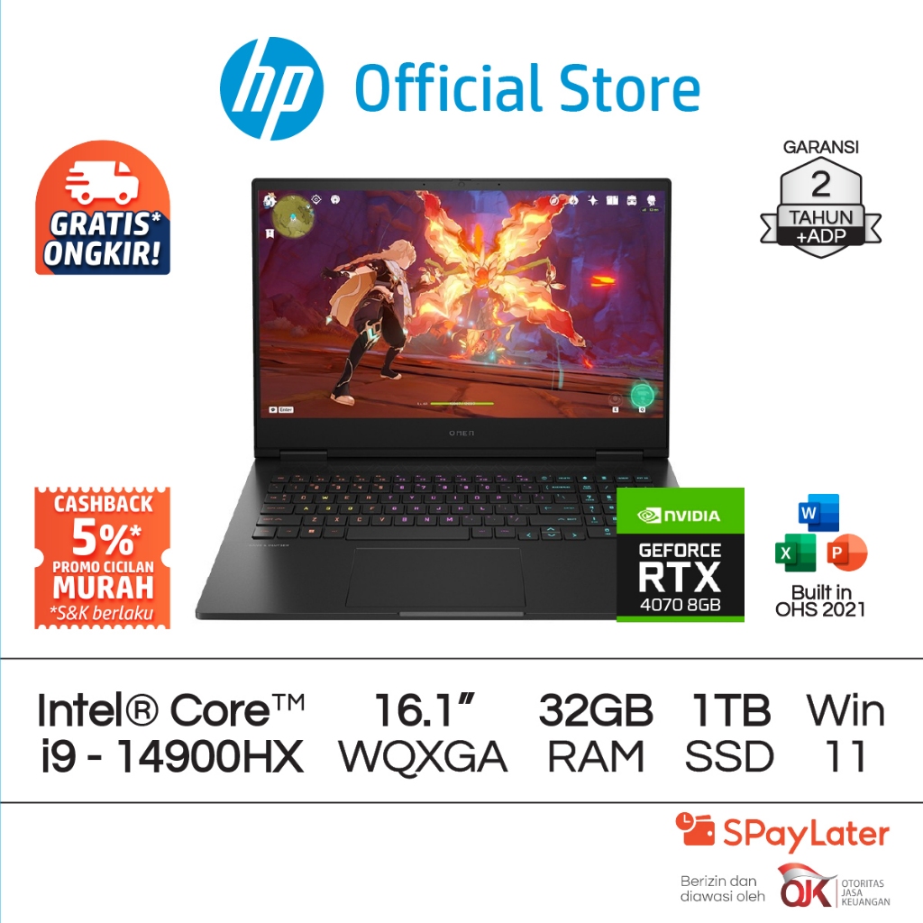 Jual OMEN Laptop Gaming HP Intel Core i9 NVIDIA GeForce 16GB