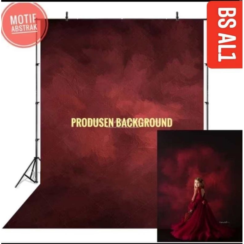 Jual Abstrak Merah Maroon 3x2,5m Kain Background Foto Studio Kode BS ...