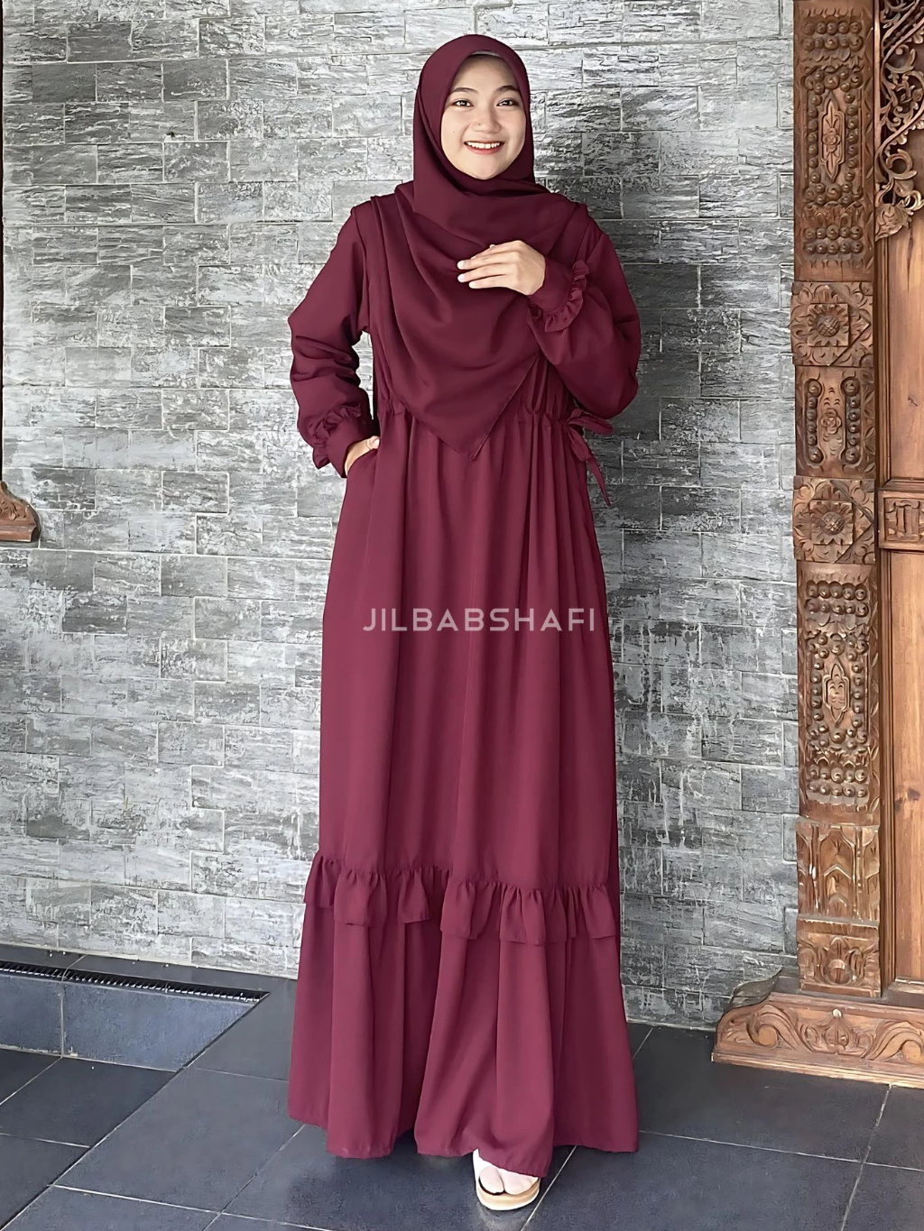 Gamis Laura Wolfis Rayon Crinkle