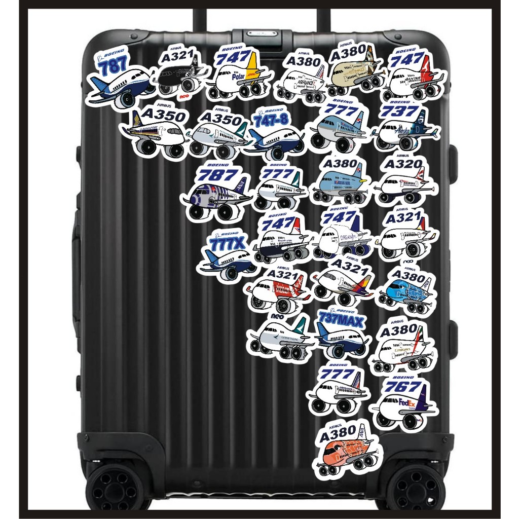Jual aeroplane sticker / flight sticker / sticker koper / sticker ...