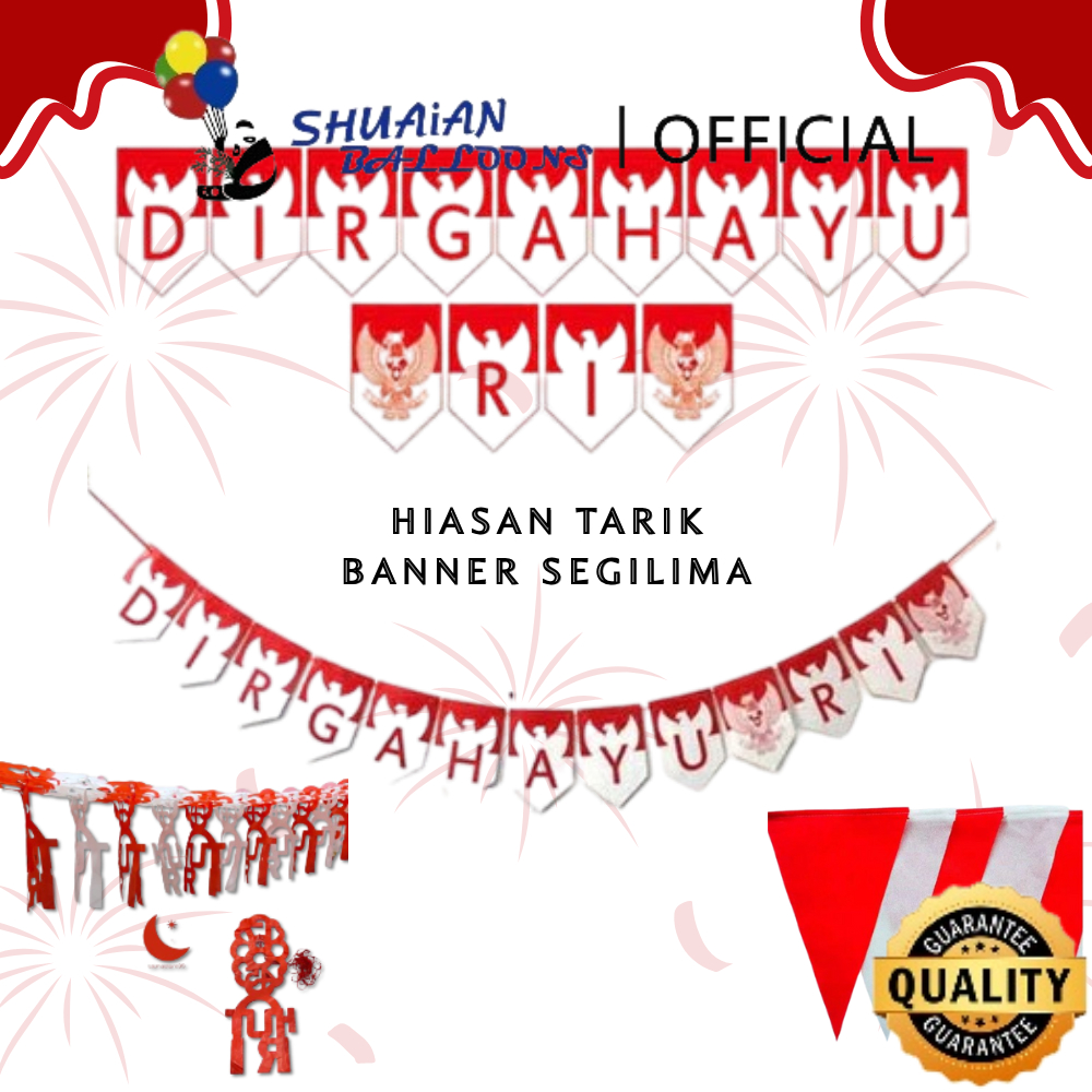 Banner Bendera Merah Putih 17 Agustus Dirgahayu Republik Indonesia HUT RI Hari Kemerdekaan