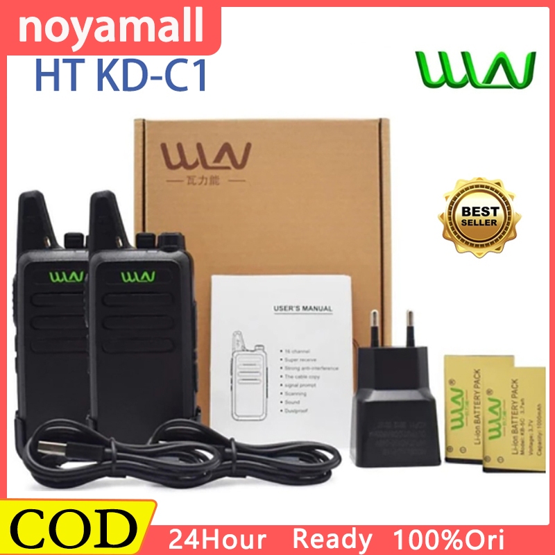 Jual HT WLN C1 Walkie Talkie Full Set UHF KD C1 Two Way Radio Handy ...