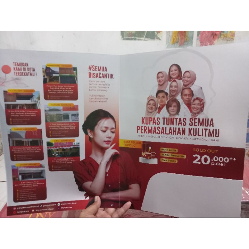 Jual [CUSTOM] PAKET Cetak Map F4 Folder 260gr SEKOLAH / KANTOR LAMINASI ...