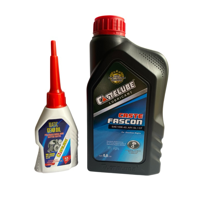 Jual Castelube Fascon 10W/40 800ML & Oli Gardan 120ML Paket Matic ...