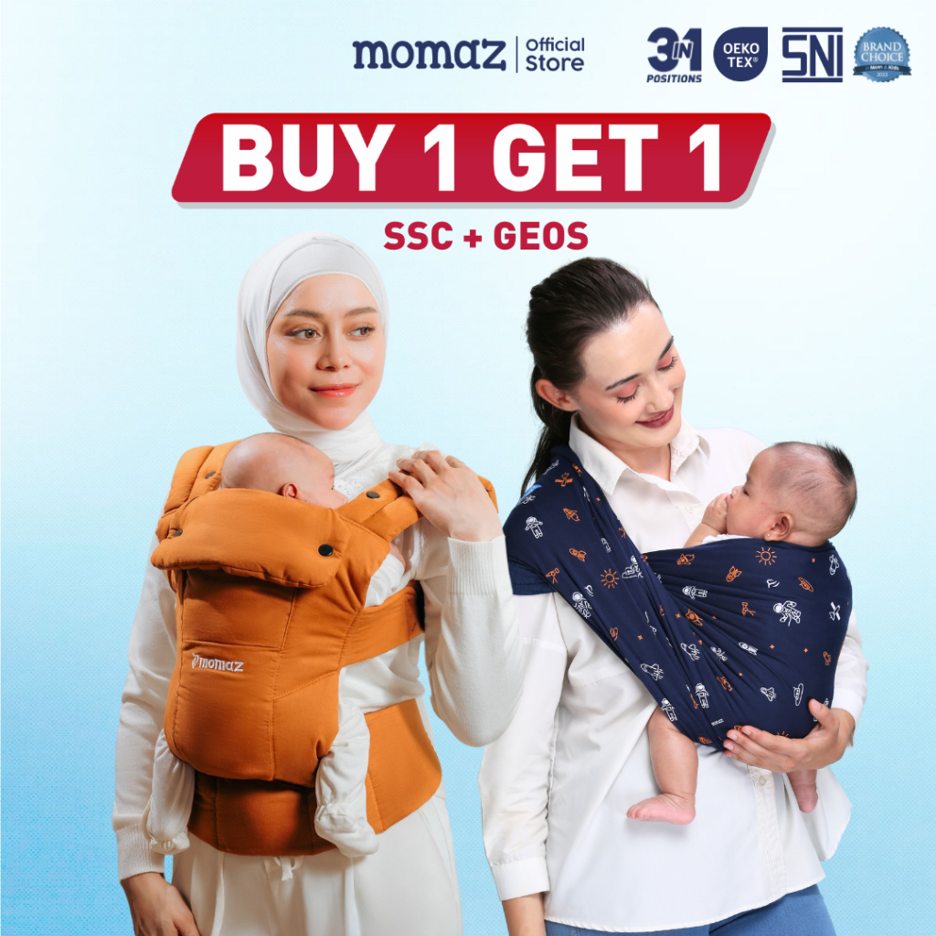 Jual Momaz Gendongan Bayi SSC M Shape 3in1- Gendongan Bayi Newborn