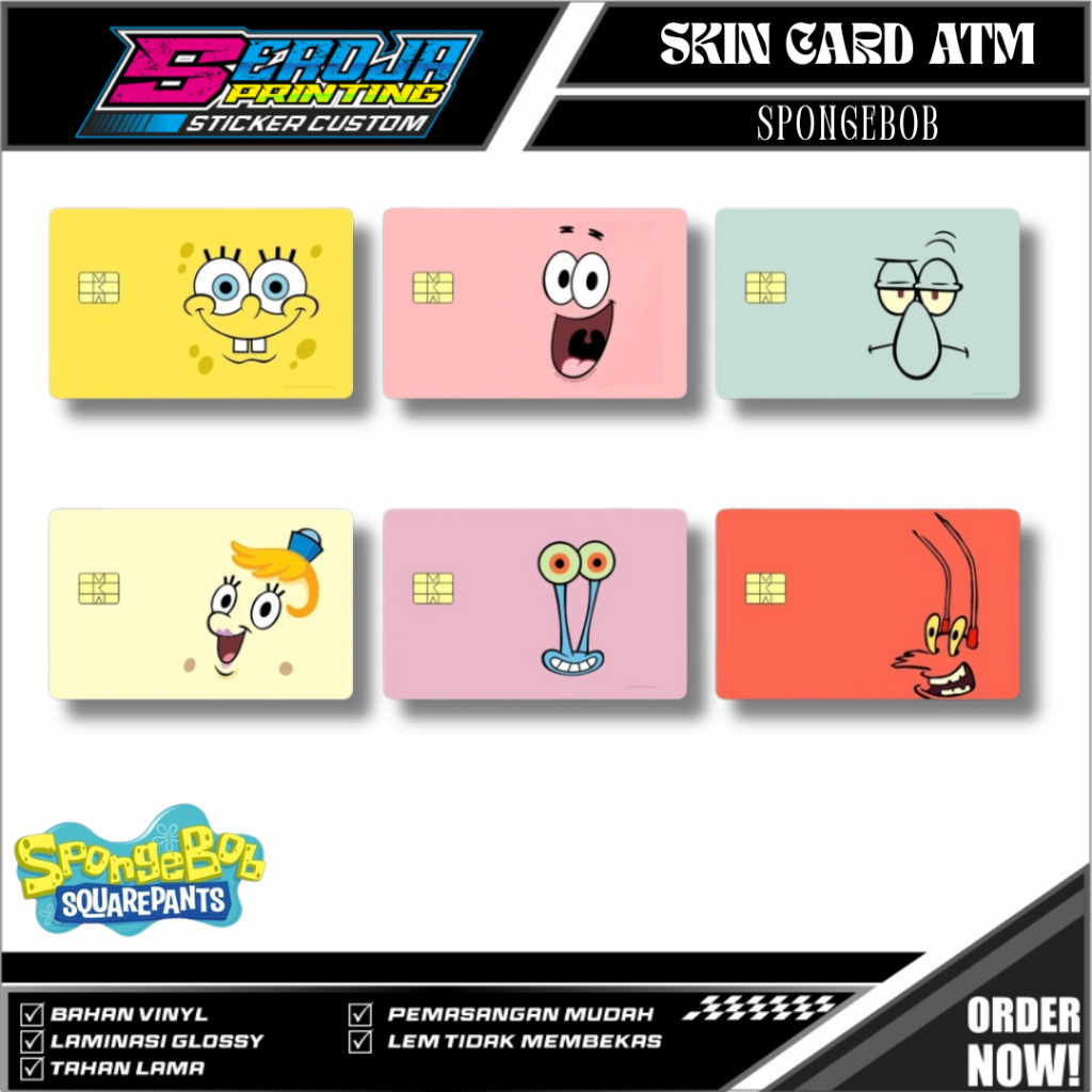 Jual STICKER BIKINI BOTTOM PELINDUNG KARTU SKIN CARD ATM SIM KTP E ...