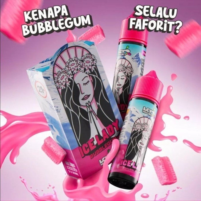 Jual Liquid LCV Ice Lady Bubblegum 3MG 60ML ( 1 Botol ) | Shopee Indonesia