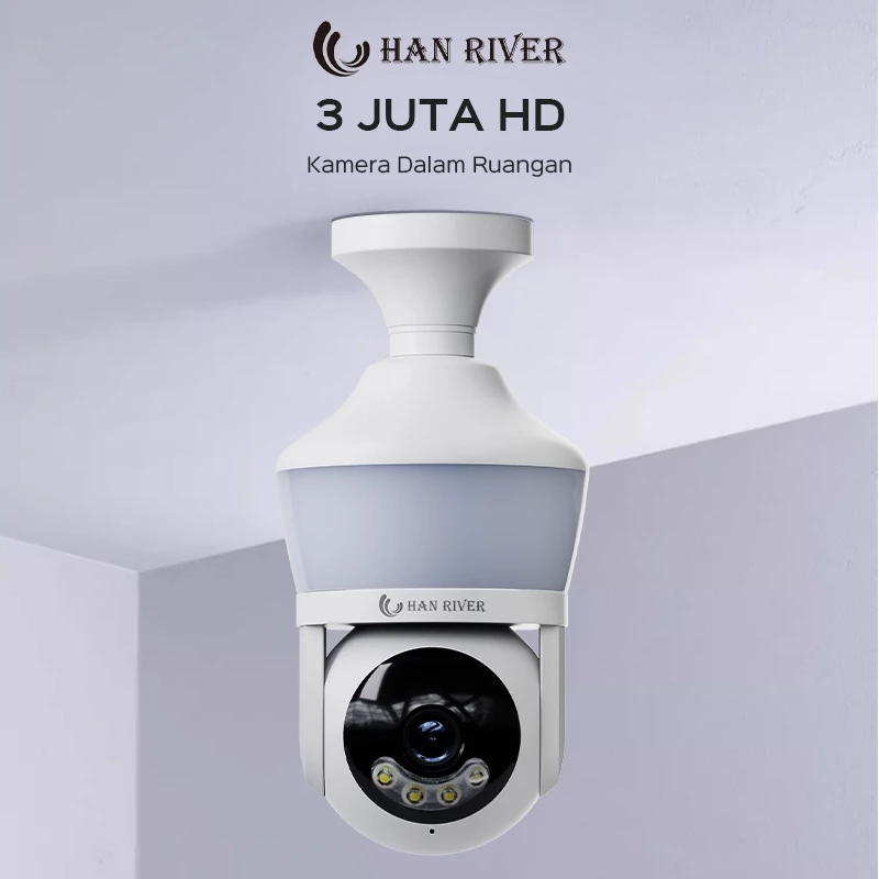 HAN RIVER Medan Smart Lampu Camera CCTV 3MP Full HD Wifi Smart Kamer Lampu - foto 1