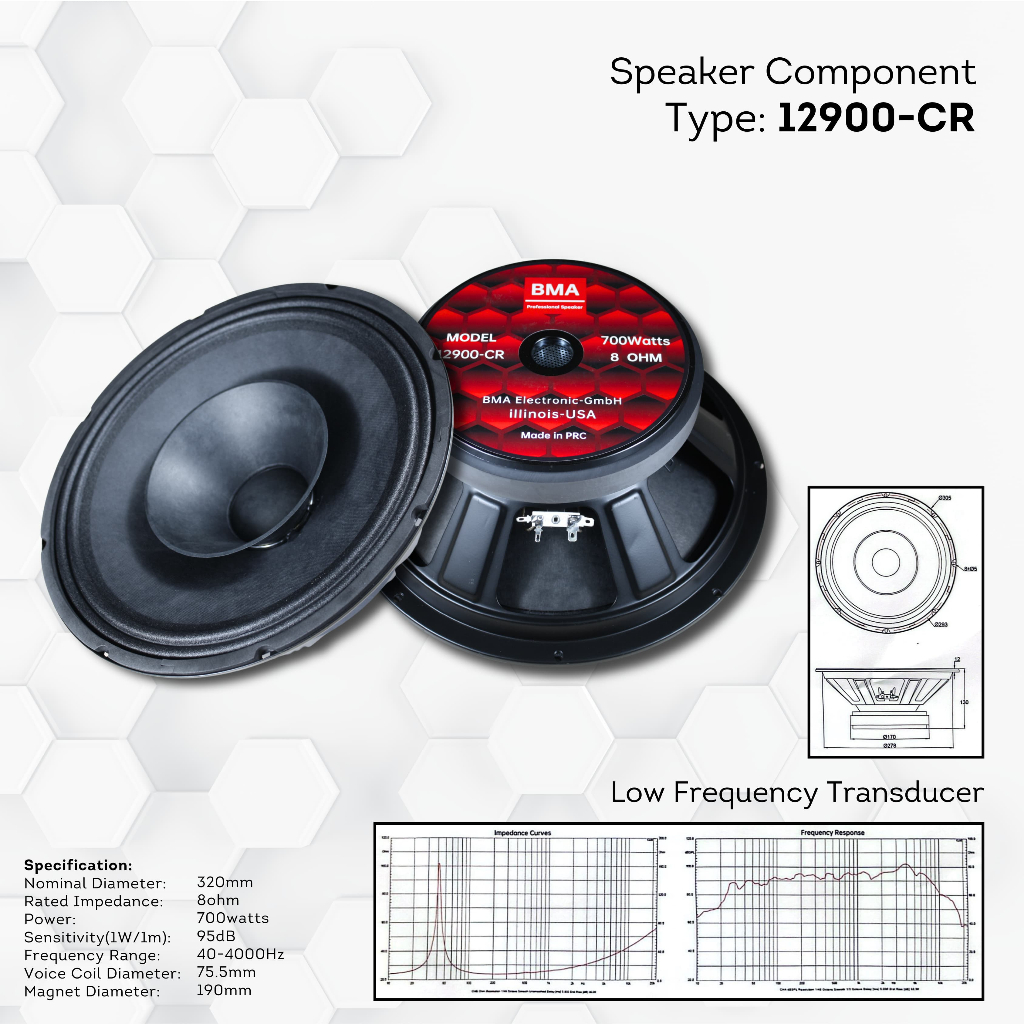 Jual SPEAKER KOMPONEN 12 INCH Ferrite BMA Shopee Indonesia