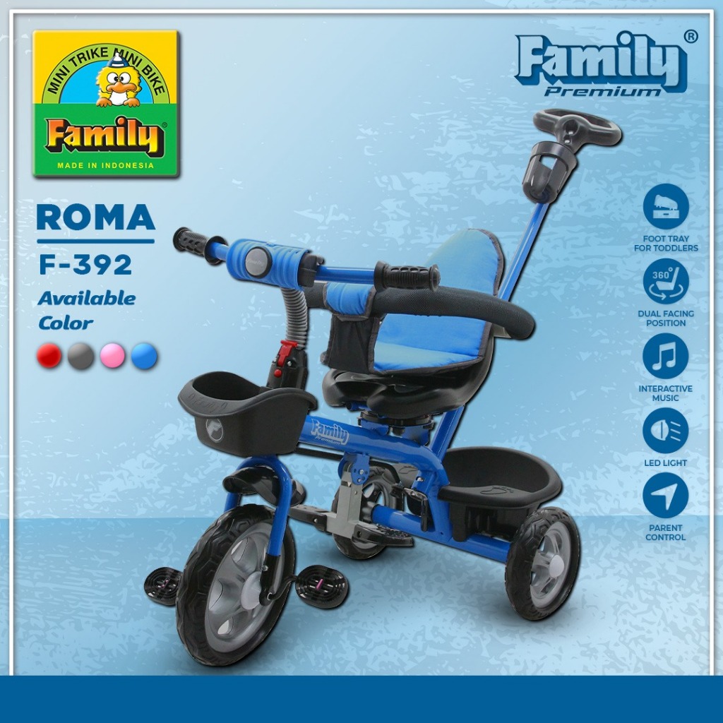 Jual Family Sepeda Anak Roda 3 Roma / Stroller Anak Premium Musik ...