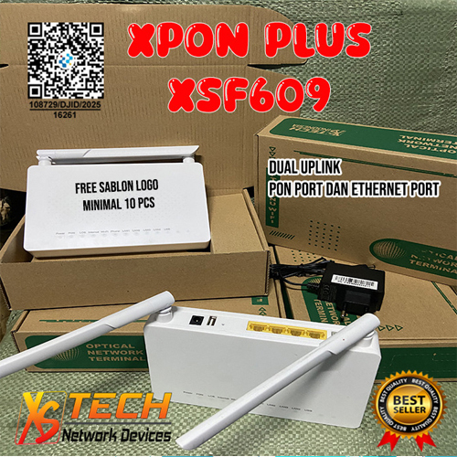 Jual NEW [POSTEL] Modem Xpon PLus XSF609 JOS FULLSET (Unit+Adaptor+Box ...