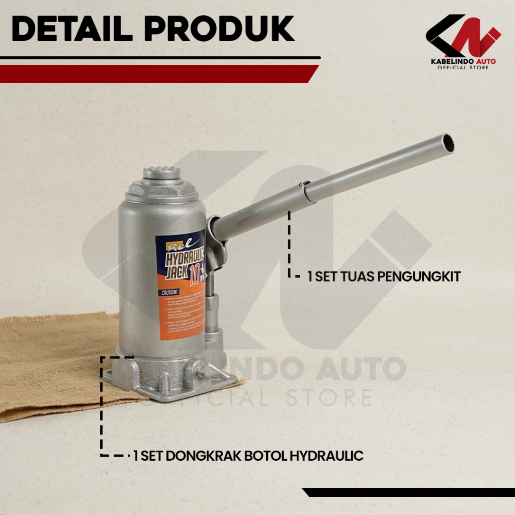Jual Dongkrak Mobil Model Botol REL Hidrolik / Hydraulic Jack 10 Ton ...