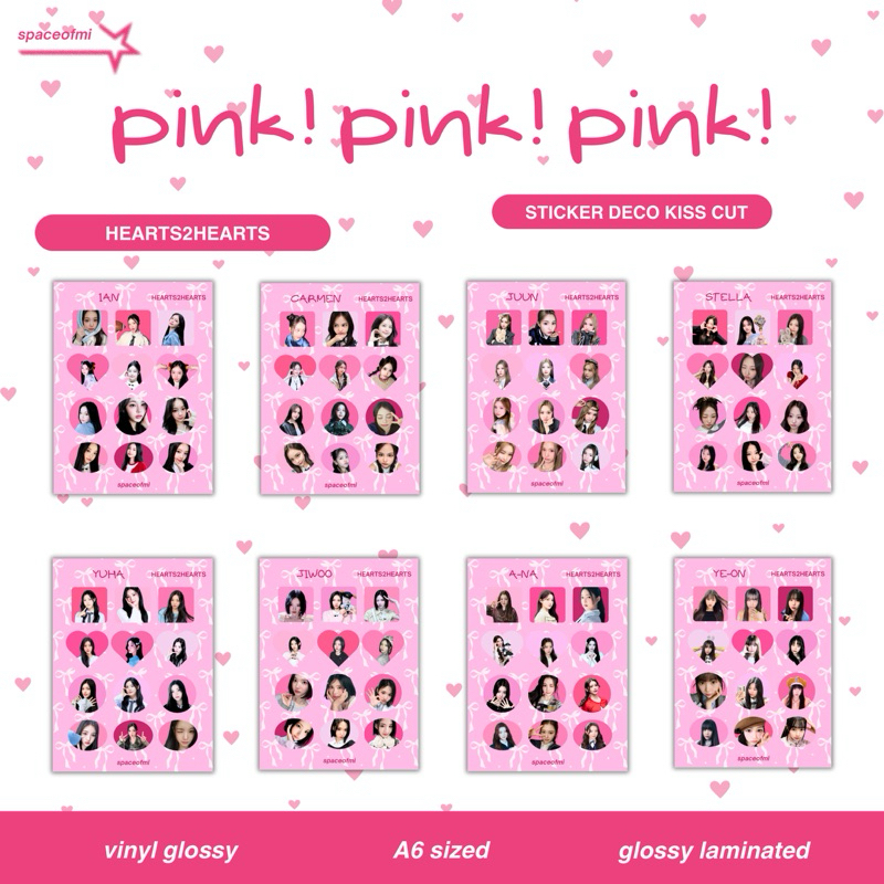 Jual [ready stock] sticker pink!pink!pink! - h2h hearts2hearts ...