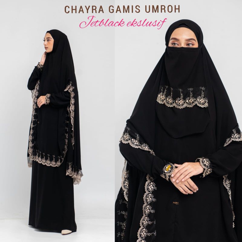 Jual CHAYRA EKSKLUSIF JETBLACK GAMIS UMROH JUMBO XXL | Shopee Indonesia