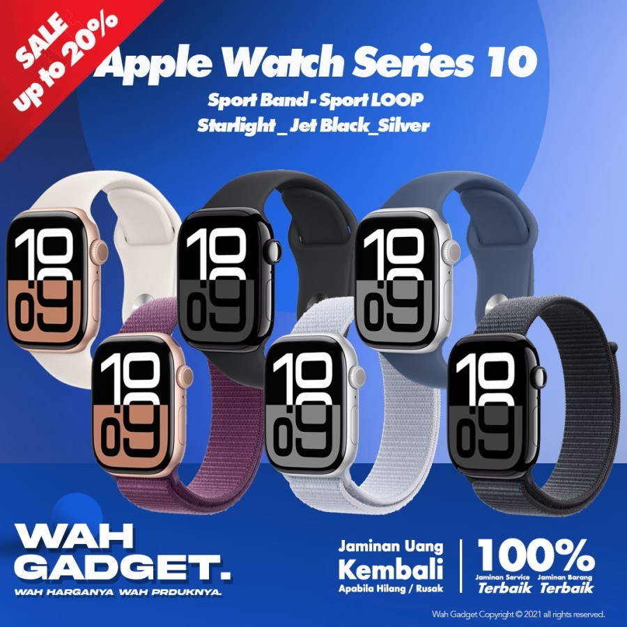 Apple Watch Series 10 42mm 46mm 2024 Sport Band Garansi Apple Tahun