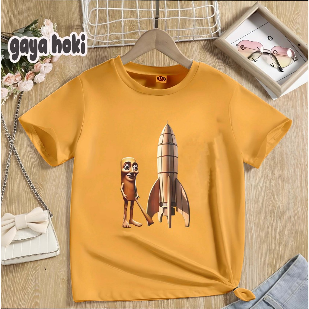 Jual Baju Kaos Anak Gambar Anomali Tung Tung Tung Sahur Roket Bahan ...